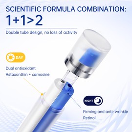 2-in-1 Face Serum, Vitamin C and Retinol Face Serum, Anti-Aging Skincare Set with Hyaluronic Acid, Niacinamide and Retinol for Anti-Wrinkle and Firming