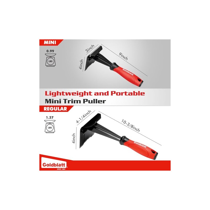Goldblatt Trim Removal Tool, 3-Inch Baseboard Removal Tool for No-damage