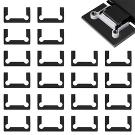 UFURMATE Gasket Replacement Kit for Hinges, 40Pcs Shower Doors Hinge Gaskets Black Anti-Slip Gasket Pad for Glass Door Hinge