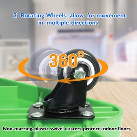 GSE Floor Scooter Board with Handles, Sitting Scooter for Kids Indoor Play Equipment, Fun Scoot Board with Non-Marring Plastic Casters for Children(6 Colors, 6-Pack)