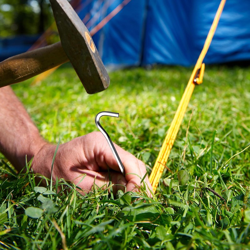 RITDVNI 20Pcs 7" Tent Pegs Ground Stakes, Metal Stakes, Camping