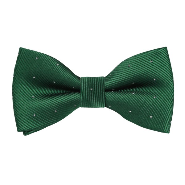 Alizeal Banded Adjustable Length Pre-tied Boy's Bow Tie, Dark Green
