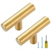 Ravinte 30 Pack Gold T Bar Cabinet Knobs 2 Inch