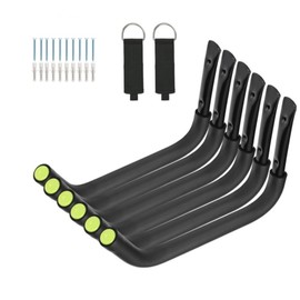 Aweilan Garage Storage Heavy Duty Hooks, 15Inch Jumbo Arm Kayak Rack, Heavy Duty Wall Hooks for Canoe, Ladder, Bicycle, Folding Chairs, Surfboard, Snowboard, Hose and Tools (6 Pack)