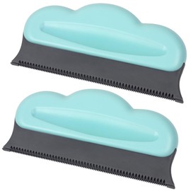 JCF Pet Hair Remover Brush, 2PCS Soft Rubber Pet Hair Remover Comb, Reusable Cat Dog Lint Remove Tool for Carpet Furniture Laundry Sofa Bedding and Clothes-Blue