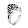 Celtic Antique Style Tree of Life Band Sterling Silver Ring