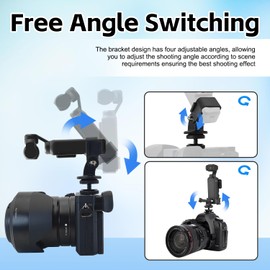 Osmo Pocket 4/3 Cold Shoe Adapter for Camera, DSLR Multi Camera Setup Hot Shoe Adapter Compatible with DJI Osmo Pocket 4/3 Accessories for Vlogging and Live Streaming Buildings