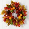 Nearly Natural 24in. Autumn Maple Leaf and Berries Fall Artificial