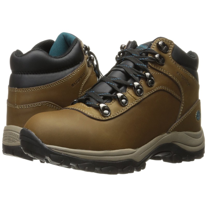 Northside Women's Apex Lite Waterproof Hiking Boot, Medium Brown/Teal, 8