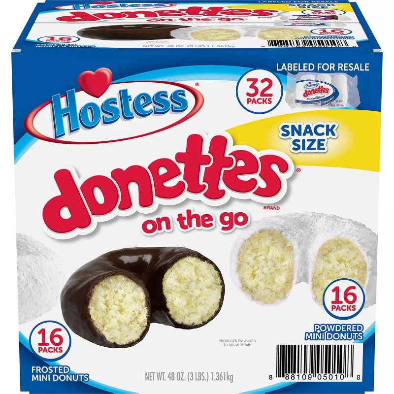 Hostess Mini Powered Donettes and Frosted Chocolate Mini Donettes 32