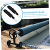 Kisangel Pool Solar Cover Reel Kit Pcs Straps Holders Easy