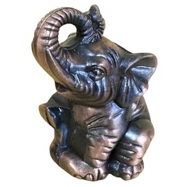 Saddle Mountain Souvenir Elephant Die Cast Metal Collectible Pencil Sharpener, Bronze
