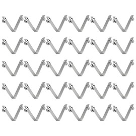 HARFINGTON 30pcs Double Button Kayak Paddle Snap Spring Clip 7.75x8x50mm 65Mn Spring Steel V-Shaped Solid Lift Telescopic Locking Tube Pole Clips for Tent Umbrella Camping