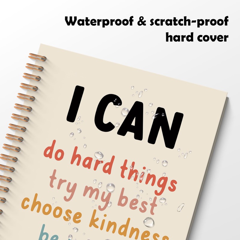 ROXMART I Can Do Hard Things Inspirational Spiral Notebook, Positive