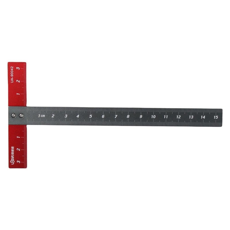 Urjumpea T-Shaped Square Metal Ruler, 6 Inch, Perfect for Art