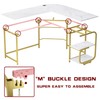 Gezen L Shaped Desk with Storage Shelves, Reversible Corner Computer
