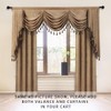 ELKCA Thick Chenille Window Curtains Valance for Living Room Coffee