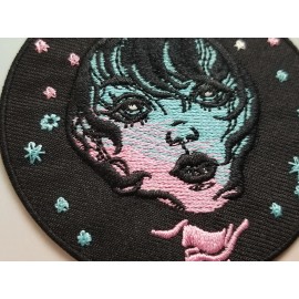 Unbranded Galaxy Girl Embroidered Iron Sew On Patch Applique 1pc Mystery Kawaii Punk