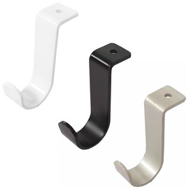 ZAAWUUT Ceiling Curtain Rod Hanging Brackets,3-Pack Ceiling Mount Sturdy Curtain Holder for 1inch Rod,Metal Curtain Rod Hooks for Home Patio Office (Silver)