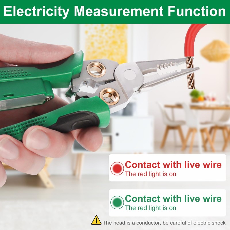 8-in-1 Wire Stripper & Voltage Tester – Multi-Function Electric Wire