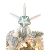 Starfish Christmas Tree Topper with Blue Green Limpet Shells -