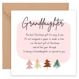 Felbridge Studio - Granddaughter Christmas Cards - Christmas cards for Granddaughter- Xmas card for Granddaughter- Funny Adult Special Sentimental - Girls Teenage Baby Girl - 14cm/5.5"