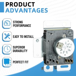 W10436302 WPW10436302 Dryer Timer Compatible with Whirlpool Replaces 4446791 AP6021392 PS11754716 EAP11754716