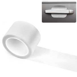 Car Door Sill Protective Film Sticker, 7 cm x 10 m Car Door Sill Strips Carbon Fibre Sticker, Clear Protective Film Sticker for Bumper Protection (7 cm to 10 m)