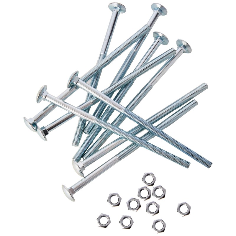 AHCMetric MILD Steel Cup Square Bolts with Nuts (ZINC &