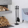 Segawe 5PCS Fireplace Tools Set Wrought Iron Fire Place Tools
