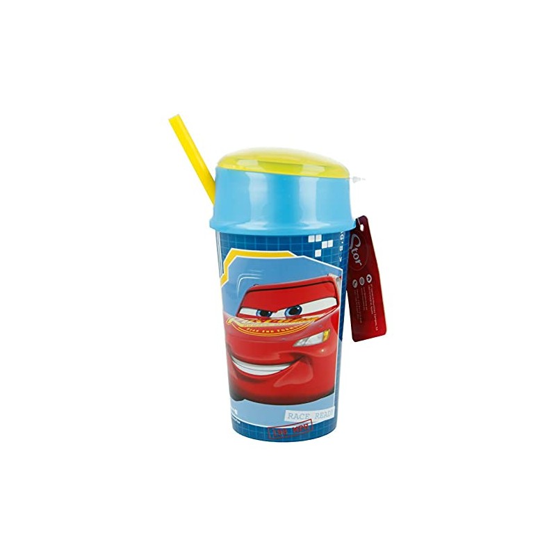 Gold1 Tumbler + Lid compartmnet + Straw 400 ml, Multi-Colour,