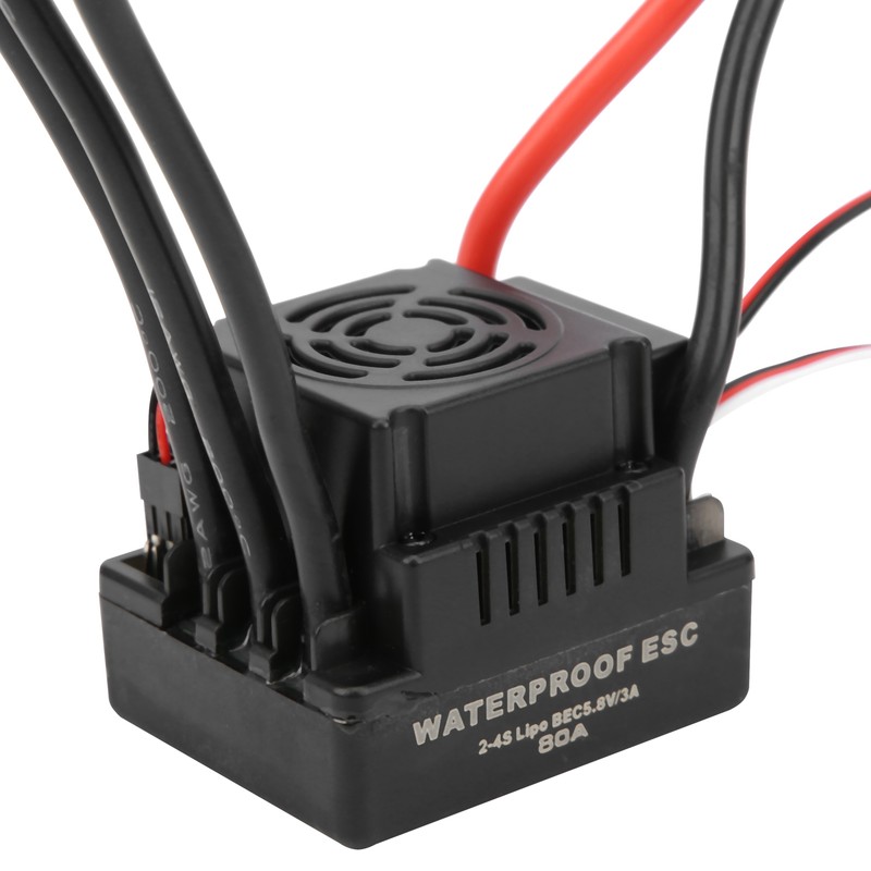 80A Waterproof Brushless ESC Electric Speed Controller Accessory for 1/8