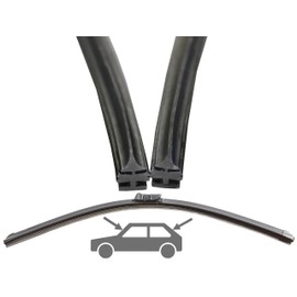 2 x SWISSINT Premium Replacement Rubber Pads 750 mm for Aero/Flatblade Windscreen Wipers Made in Germany