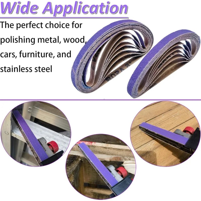 SATC 20 PACK 1/2" X 18" File Sanding Belt 40-320