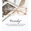 FEISEDY Crystal Cat Eye Reading Glasses Blue Light Blocking Reader