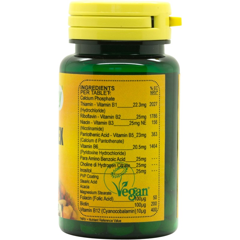 Veganicity B25 Complex : Vitamin B Supplement : 60 Tablets,