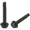 60 PCS Hex Head Self-Tapping Screws for Metal,Black 410 Stainless