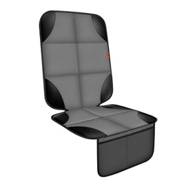 XHYANG Car Seat Protector 1 Pack Car Seat Cushion Mat Thickest Padding,Waterproof 600D Fabric Car Seat Covers for Non-Slip Backing Mesh Pockets for Baby and Pet 1 Seat Protector Gray