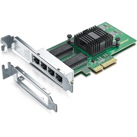 HiFiber H!Fiber Gigabit 4-Port Network Card Intel I350-