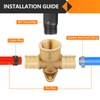 4-Pack HeSun Pex-b Fittings, 3/4" PEX x 3/4" PEX x