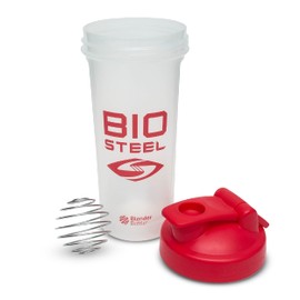 BioSteel Shaker Cup with Wire Whisk Blender Ball, Leak-Proof Design, BPA-Free Plastic, 24 Ounce