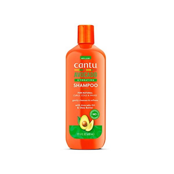 Cantu Avocado Hydrating Shampoo, Sulfate-Free, 13.5 Ounce (Packaging May Vary)