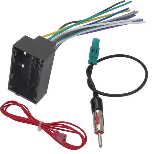 Car Stereo Wiring Harness Antenna Adapter for Dodge Jeep, Aftermarket