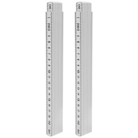 2Pcs Folding Rulers, 2m Folding Carpenters Ruler Lightweight Compact Measuring Stick Multi‑Angle locking Woodworking Tool