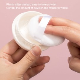 Empty Refillable, Makeup Powder Container with Puff Loose Powder Case Refillable Empty Loose Powder Box with Powder Puff Sifter Spoon for Travel Daily Use Foundation Cosmetic Boxes