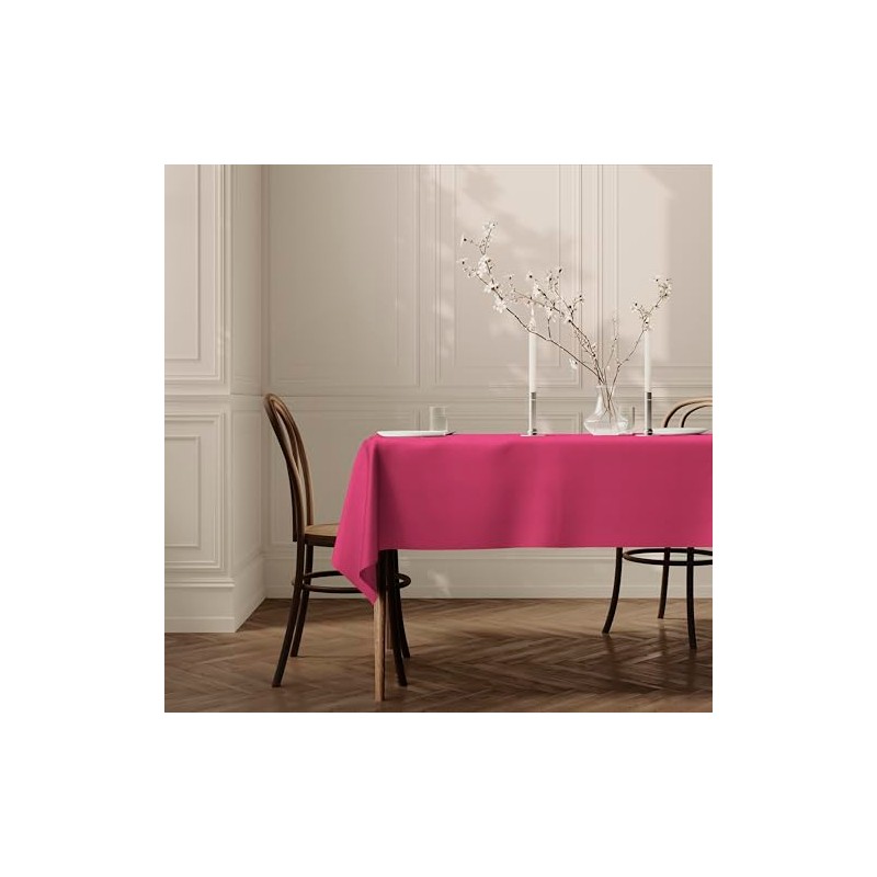 Rectangular Tablecloth Fabric Table Cover 100cm x 140cm 39"x55" Fuchsia