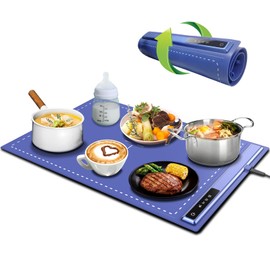 Upgrade Electric Warming Tray with Adjustable Temperature-Portable Warming Mat for Food,Roll Up Silicone Food Warmer for Parties with 3 Temperature Settings,Versatile Food Warmers for Parties Buffet