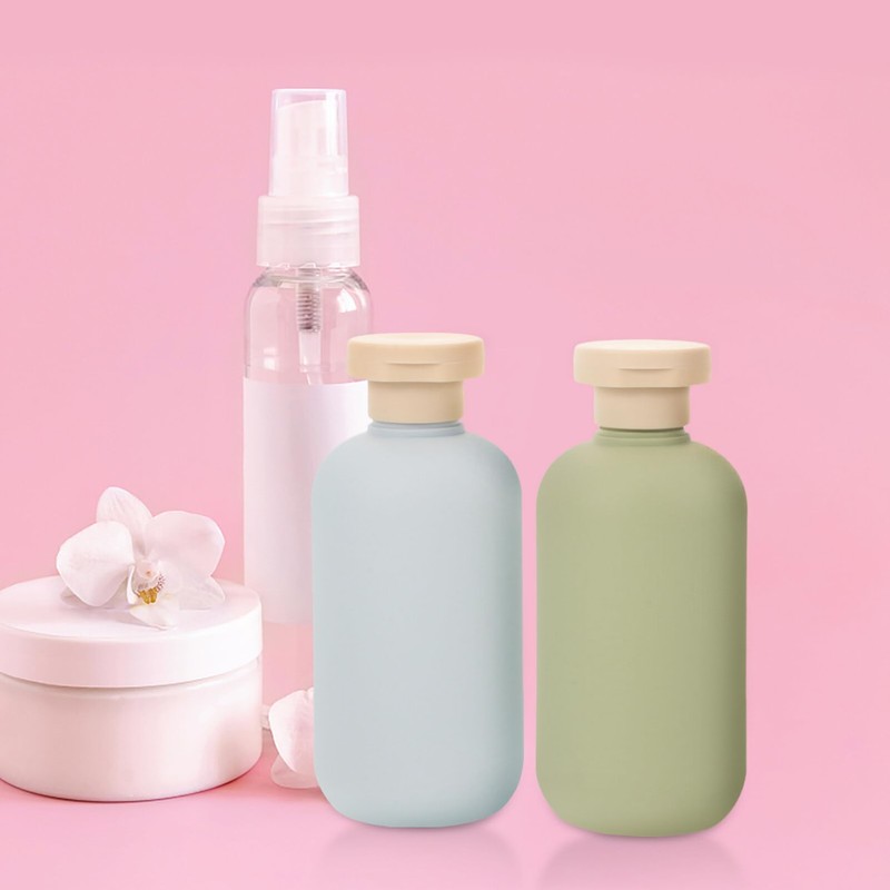 Baluue 2 Pcs Squeeze Bottles with Flip Caps Refillable Plastic