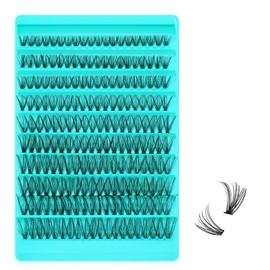 Individual Eyelashes,Cluster Lashes D Curl 200Pcs 30D Lash Extension,Soft Wispy Lashes,Individual Lashes DIY Eyelash Extensions Lash Cluster for Self Application at Home