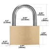 Thin Solid Brass Keyed Padlock Keyed Different Locks-40mm-12pack